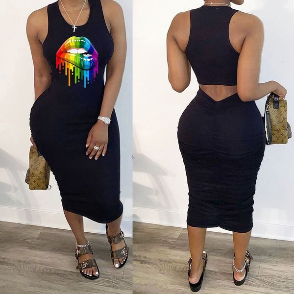 casual summer women long dress sleeveless ba hollow out dresses outfit big mouth print fashion skinny clubwear clothingsb, Black;white
casual summer women long dress sleeveless ba hollow out dresses outfit big mouth print fashion skinny clubwear clothingsb, Black;white