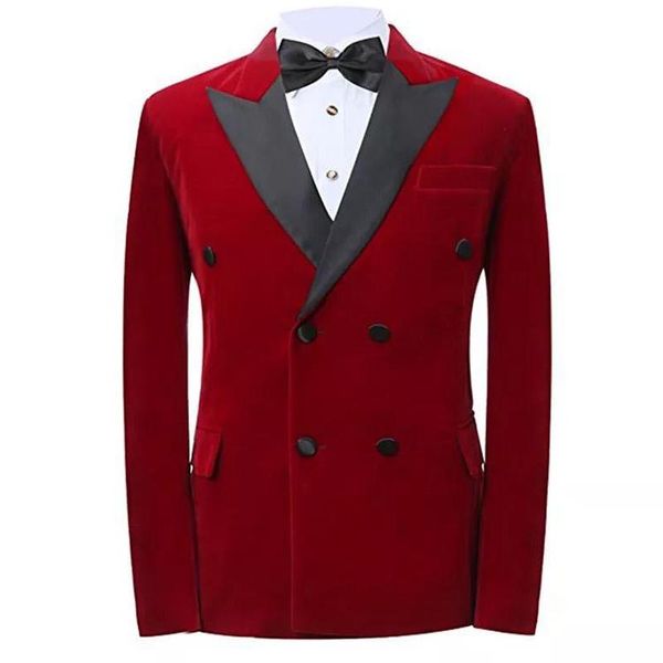 men's suits & blazers red velvet prom men for wedding with double breasted peaked lapel 2 piece groom tuxedo man set blazer black pants, White;black
men's suits & blazers red velvet prom men for wedding with double breasted peaked lapel 2 piece groom tuxedo man set blazer black pants, White;black
