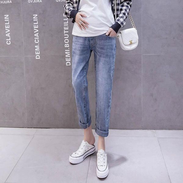 maternity bottoms 938# pants spring autumn jeans ninth support abdomen elastic waist trousers, White
maternity bottoms 938# pants spring autumn jeans ninth support abdomen elastic waist trousers, White
