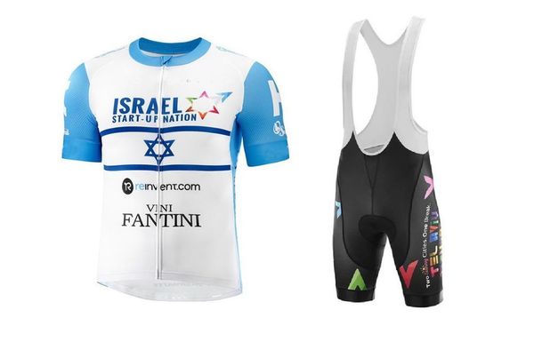 racing sets 2021 israel start up nation short sleeve cycling jersey summer wear ropa ciclismo+bib shorts with power band, Black;blue
racing sets 2021 israel start up nation short sleeve cycling jersey summer wear ropa ciclismo+bib shorts with power band, Black;blue