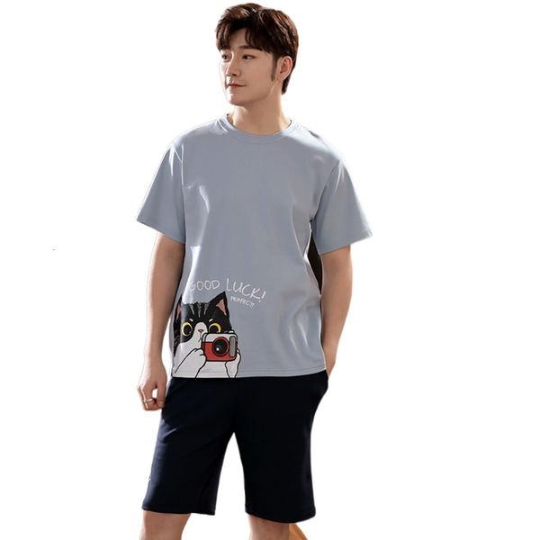 sets new pajamas men's summer short mouw shorts katoenen pyjama home pak heren nightwear loss 2 stks/set, Black;brown
sets new pajamas men's summer short mouw shorts katoenen pyjama home pak heren nightwear loss 2 stks/set, Black;brown