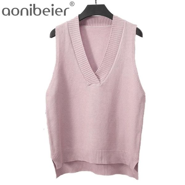 aonibeier women knitted sweater vest spring winter solid v-neck sleeveless korean female waistcoat outerwear pullover 210910, Black;white
aonibeier women knitted sweater vest spring winter solid v-neck sleeveless korean female waistcoat outerwear pullover 210910, Black;white