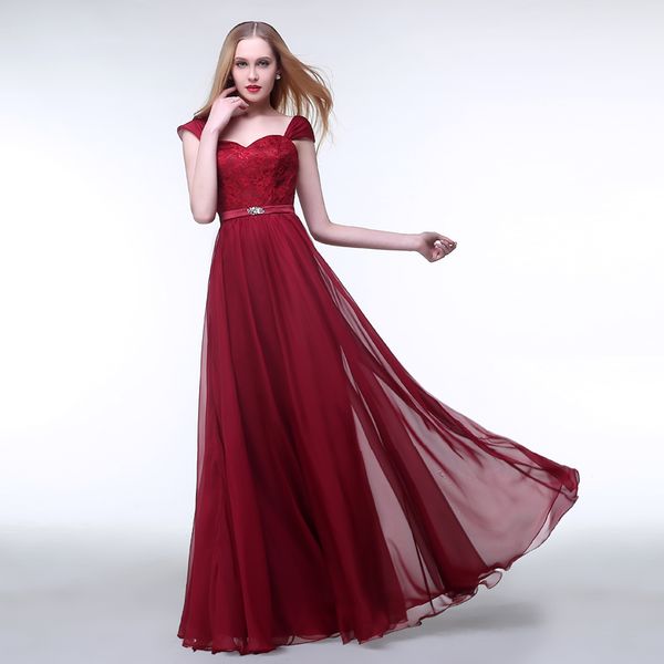 burgundy a line bridesmaid dresses for women floor length chiffon formal lace party dress for wedding, White;pink
burgundy a line bridesmaid dresses for women floor length chiffon formal lace party dress for wedding, White;pink