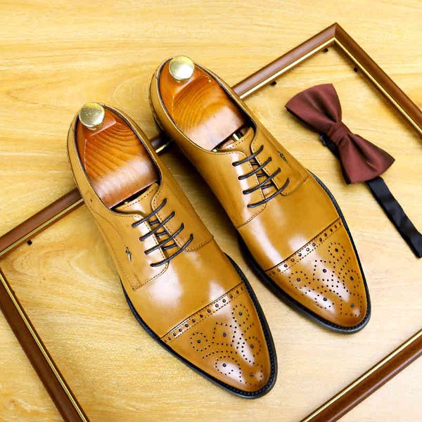 dress shoes autumn flat men genuine leather office business wedding handmade mixed color brogue formal pointed toe oxfords male y3ft, Black
dress shoes autumn flat men genuine leather office business wedding handmade mixed color brogue formal pointed toe oxfords male y3ft, Black