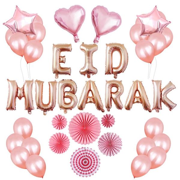 30pcs/set 16 inch rose gold eid mubarak balloons ramadan pink 18 star love for muslim party decoration supplies
30pcs/set 16 inch rose gold eid mubarak balloons ramadan pink 18 star love for muslim party decoration supplies