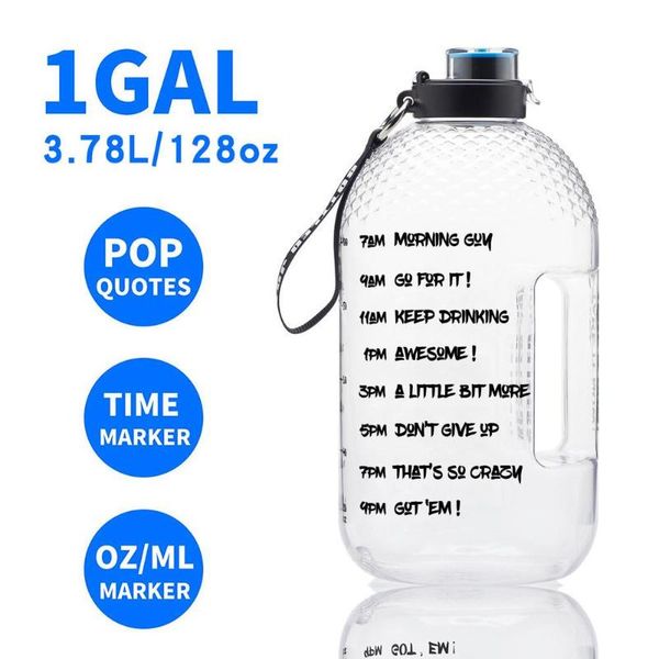 water bottle 1 gallon drinking portable bottles sports jug with time marker for outdoor camping
water bottle 1 gallon drinking portable bottles sports jug with time marker for outdoor camping