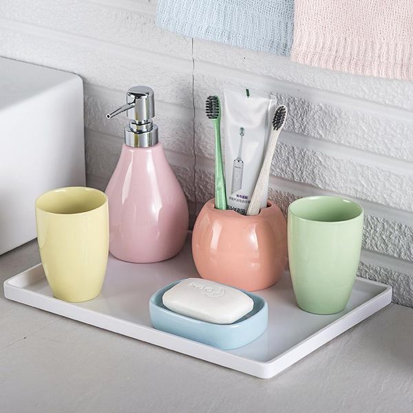 bath accessory set 4ps/5ps ceramic bathroom nordic washing tools bottle mouthwash cup soap toothbrush holder household articles
bath accessory set 4ps/5ps ceramic bathroom nordic washing tools bottle mouthwash cup soap toothbrush holder household articles