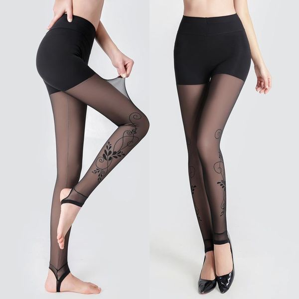 women's leggings fake meat through net bottoms print spring and autumn thin high waist safety pants with large stitching, Black
women's leggings fake meat through net bottoms print spring and autumn thin high waist safety pants with large stitching, Black