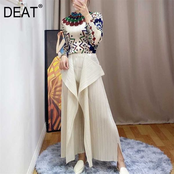 deat pleated wide leg pants ruffle over size loose elastic waist slim solid casual autumn fashion ar091 211007, Black;white
deat pleated wide leg pants ruffle over size loose elastic waist slim solid casual autumn fashion ar091 211007, Black;white