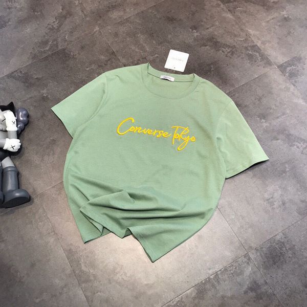 design clothing trendy and versatile t-shirt gold letter tokyo embroidery three-dimensional english half mint green short sleeve qingdao, White
design clothing trendy and versatile t-shirt gold letter tokyo embroidery three-dimensional english half mint green short sleeve qingdao, White