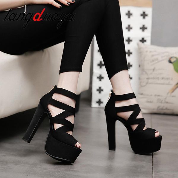 sandals summer european and american super high heel women shoes black fish rome heels platform
sandals summer european and american super high heel women shoes black fish rome heels platform