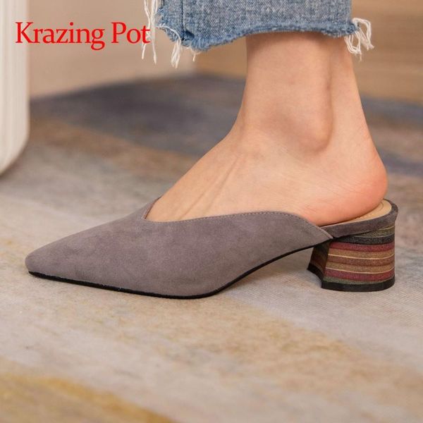 krazing pot 2021 limited customization spring est slip on mules sheep suede pointed toe med heel beauty lady women pumps l0f1 dress shoes, Black
krazing pot 2021 limited customization spring est slip on mules sheep suede pointed toe med heel beauty lady women pumps l0f1 dress shoes, Black