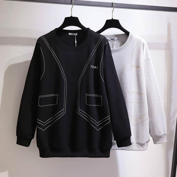 women's hoodies & sweatshirts autumn loose long sleeve sweatshirt women plus size bust 156cm 6xl 7xl 8xl 9xl 10xl letter black gray col
women's hoodies & sweatshirts autumn loose long sleeve sweatshirt women plus size bust 156cm 6xl 7xl 8xl 9xl 10xl letter black gray col