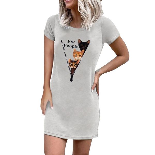 casual dresses plus size for women 2021 ladies fashion creative print round neck loose short sleeve mini dress vestido de mujer, Black;gray
casual dresses plus size for women 2021 ladies fashion creative print round neck loose short sleeve mini dress vestido de mujer, Black;gray