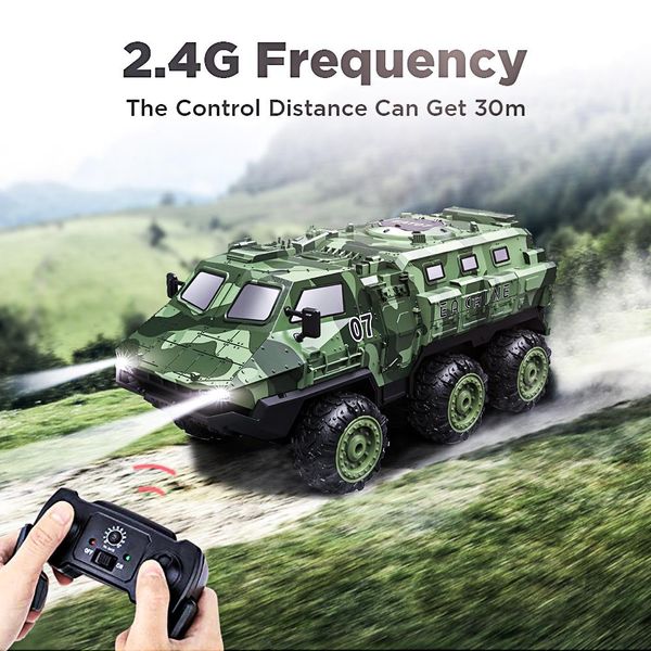 1/12 2.4G 6WD Armored RC Car Truck Full Proportional Model Autos Remote Control Car Toys with 2/3 Battery for Adult Children Boy
1/12 2.4G 6WD Armored RC Car Truck Full Proportional Model Autos Remote Control Car Toys with 2/3 Battery for Adult Children Boy