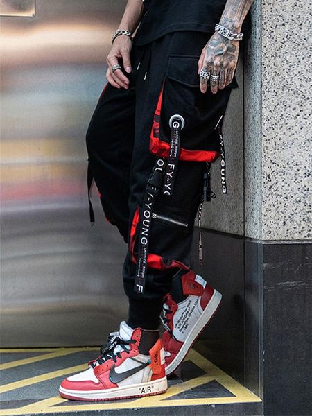 spring mens harem pants streetwear jogger ribbons trousers men hip hop sweatpants letter printed cargo men's, Black
spring mens harem pants streetwear jogger ribbons trousers men hip hop sweatpants letter printed cargo men's, Black