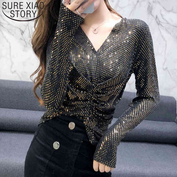 korean fashion tight women and blouses long sleeve bright sequins clothes backing slim shirts 8494 50 210508, White
korean fashion tight women and blouses long sleeve bright sequins clothes backing slim shirts 8494 50 210508, White