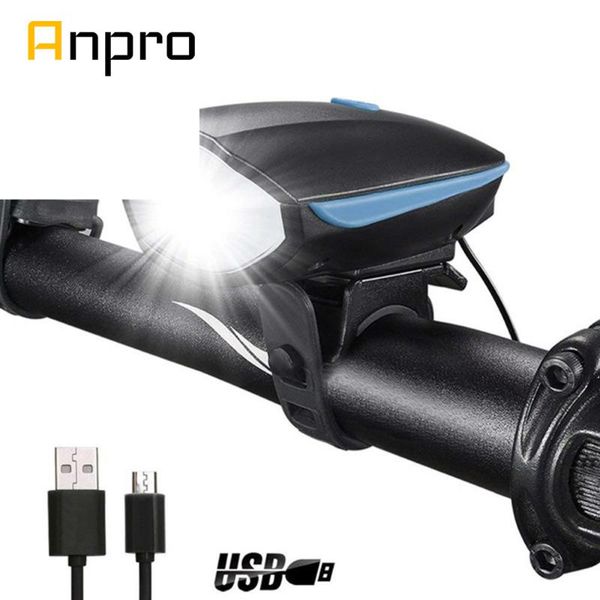 anpro bicycle bell usb charging bike horn light headlight cycling multifunction ultra bright electric 120db flashlights torches
anpro bicycle bell usb charging bike horn light headlight cycling multifunction ultra bright electric 120db flashlights torches