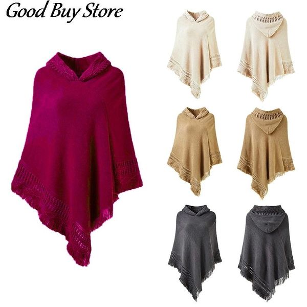 women's sweaters soft comfortable hooded cloak sleeveless spring winter knitting pullover warm ponchos cape women fashion coat tassel s, White;black
women's sweaters soft comfortable hooded cloak sleeveless spring winter knitting pullover warm ponchos cape women fashion coat tassel s, White;black