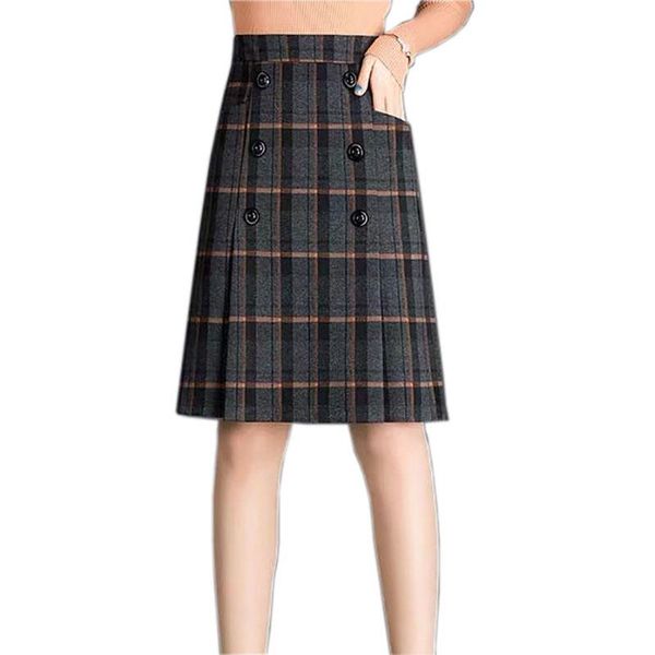 skirts 2021 fashion women plaid skirt spring double-breasted plus size high waist pocket zipper woolen cloth a-line short kw1095, Black
skirts 2021 fashion women plaid skirt spring double-breasted plus size high waist pocket zipper woolen cloth a-line short kw1095, Black