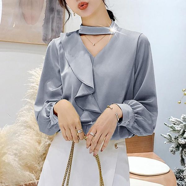 korean style women aesthetic white blouse 2021 spring autumn long sleeve shirt ruffled v neck office ladies plus size cloth women's bl
korean style women aesthetic white blouse 2021 spring autumn long sleeve shirt ruffled v neck office ladies plus size cloth women's bl