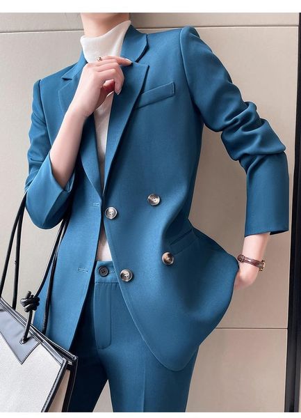 women's two piece pants women two-piece set vintage office lady double breasted blazer coat female casual slim high waist suit, White
women's two piece pants women two-piece set vintage office lady double breasted blazer coat female casual slim high waist suit, White