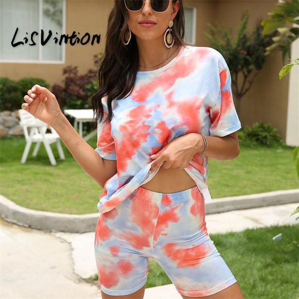 women's tie-dye set two-piece outfits summer - casual two piece short sleeve t shirts tracksuits, Gray
women's tie-dye set two-piece outfits summer - casual two piece short sleeve t shirts tracksuits, Gray