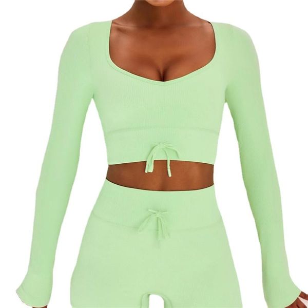 yoga outfit women shirt running t-shirts crop seamless knit waist strap sports training shirts gym fitness workout sportswear
yoga outfit women shirt running t-shirts crop seamless knit waist strap sports training shirts gym fitness workout sportswear