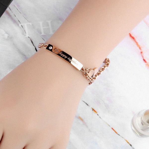 charm bracelets fashion love hangtag bracelet rose gold plated titanium steel women's versatile stainless accessories, Golden;silver
charm bracelets fashion love hangtag bracelet rose gold plated titanium steel women's versatile stainless accessories, Golden;silver