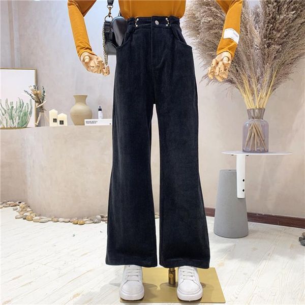 women's pants & capris niche design clothing 2021 autumn winter loose high waist slim casual corduroy straight leg, Black;white
women's pants & capris niche design clothing 2021 autumn winter loose high waist slim casual corduroy straight leg, Black;white