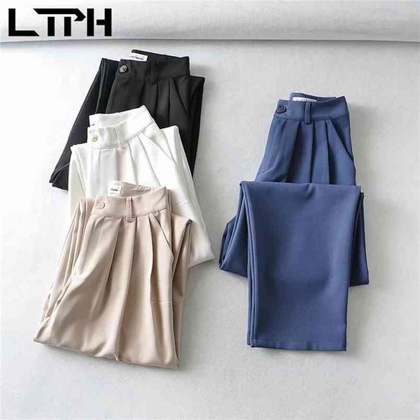 ltph design sense suit pants fashion folds high waist women trousers solid all-match casual straight capris spring 210423, White
ltph design sense suit pants fashion folds high waist women trousers solid all-match casual straight capris spring 210423, White