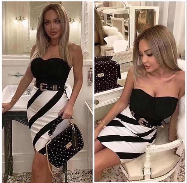 dresses strapless striped belt rayon bandage celebrity designer fashion party vestido, Black;gray
dresses strapless striped belt rayon bandage celebrity designer fashion party vestido, Black;gray