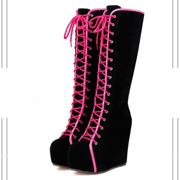 boots 2021 lace inside the flat suede shoes large size high women platform botas inverno feminina no.202, Black
boots 2021 lace inside the flat suede shoes large size high women platform botas inverno feminina no.202, Black