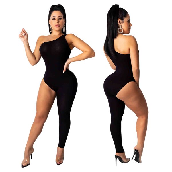 women irregular one shoulder jumpsuit sleeveless slim fit trousers rompers ladies asymmetry jumpsuit, Black;white
women irregular one shoulder jumpsuit sleeveless slim fit trousers rompers ladies asymmetry jumpsuit, Black;white