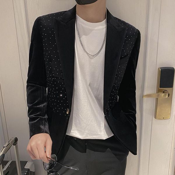 men's suits & blazers mens stylish blazer autumn winter social drill formal men splicing slim fit suit xadrez masculino chaqueta hombre, White;black
men's suits & blazers mens stylish blazer autumn winter social drill formal men splicing slim fit suit xadrez masculino chaqueta hombre, White;black