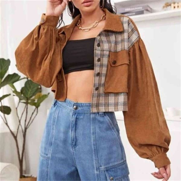 women's jackets jacket plaid seam, short retro jacket, velvet cut, single-breasted style, for spring and autumn nb5d, Black;brown
women's jackets jacket plaid seam, short retro jacket, velvet cut, single-breasted style, for spring and autumn nb5d, Black;brown