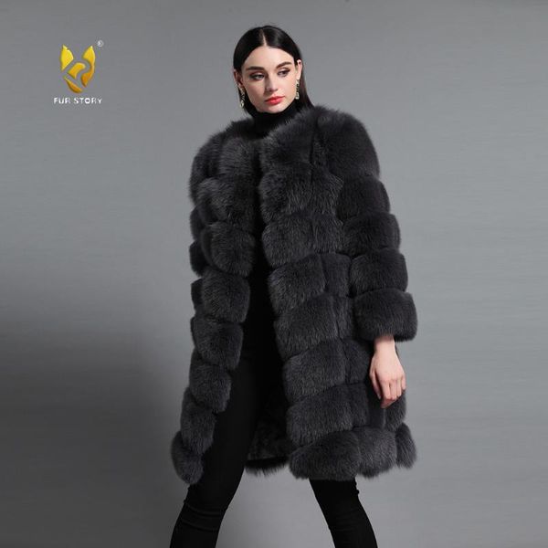 women's fur & faux natural coat winter super warm coats plus size long real outwear story 161162, Black
women's fur & faux natural coat winter super warm coats plus size long real outwear story 161162, Black