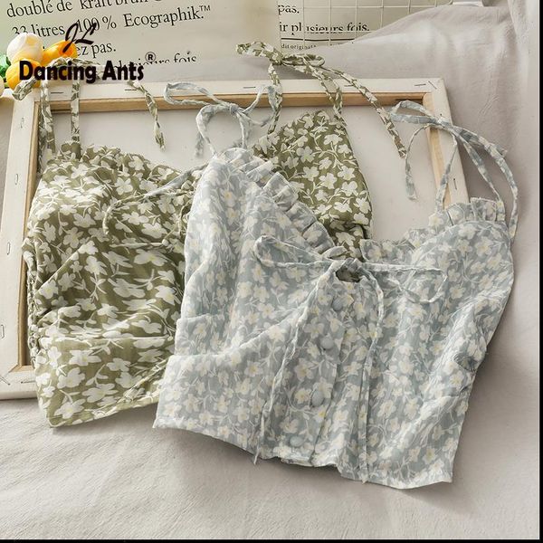 women tanks woman tank vest strap floral print french chic v neck boho teenagers female short chiffon, White
women tanks woman tank vest strap floral print french chic v neck boho teenagers female short chiffon, White