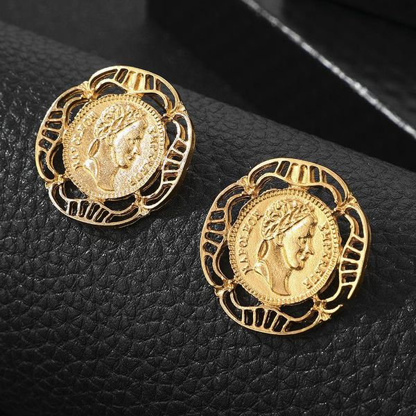 stud wonderful coin gold earrings for women fashion hollow geoemtric head business wear party wedding jewelry gift, Golden;silver
stud wonderful coin gold earrings for women fashion hollow geoemtric head business wear party wedding jewelry gift, Golden;silver
