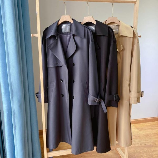 women's wool & blends super sa goddess aura vertical and smooth, not easy to wrinkle, high thin, double breasted long windbreaker coat, Black
women's wool & blends super sa goddess aura vertical and smooth, not easy to wrinkle, high thin, double breasted long windbreaker coat, Black