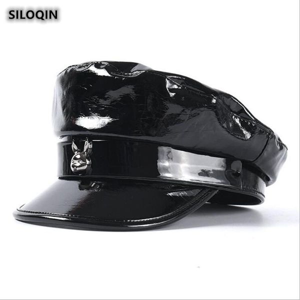 berets siloqin trend pu leather military hats for women autumn winter fashion wild flat cap snapback leisure brand hat, Blue;gray
berets siloqin trend pu leather military hats for women autumn winter fashion wild flat cap snapback leisure brand hat, Blue;gray