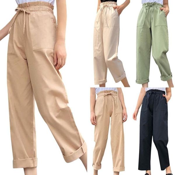 women's pants & capris women summer autumn high waist lace up straight leg ladies large size solid color pocket long trousers casual, Black;white
women's pants & capris women summer autumn high waist lace up straight leg ladies large size solid color pocket long trousers casual, Black;white
