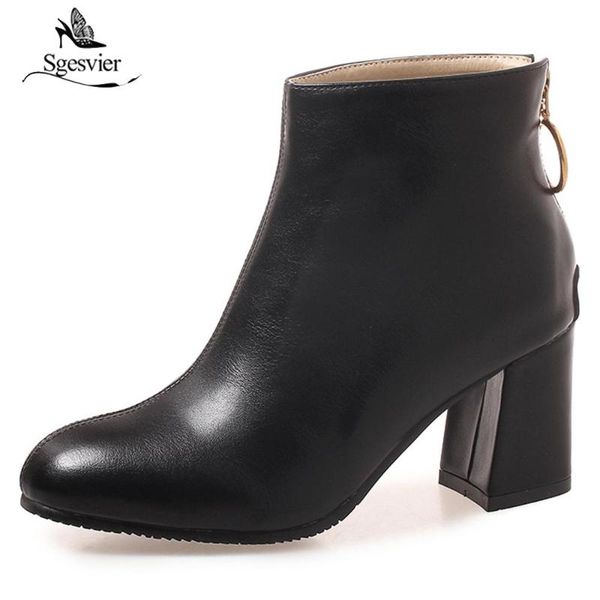 boots sgesvier women fashion back zipper ankle comfortable thick heel round toe winter autumn shoes woman plus size 32-46 ox559, Black
boots sgesvier women fashion back zipper ankle comfortable thick heel round toe winter autumn shoes woman plus size 32-46 ox559, Black