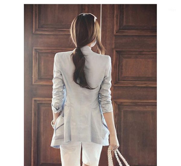 women's suits & blazers autumn women and jackets single button blazer female coats casual long sleeved linen jacket lx14851, White;black
women's suits & blazers autumn women and jackets single button blazer female coats casual long sleeved linen jacket lx14851, White;black