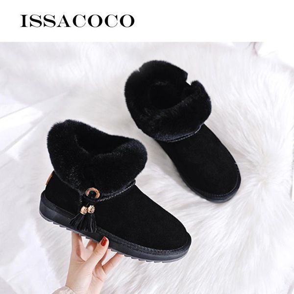 boots genuine leather women's winter shoes ladies rubber for ankle platform, Black
boots genuine leather women's winter shoes ladies rubber for ankle platform, Black
