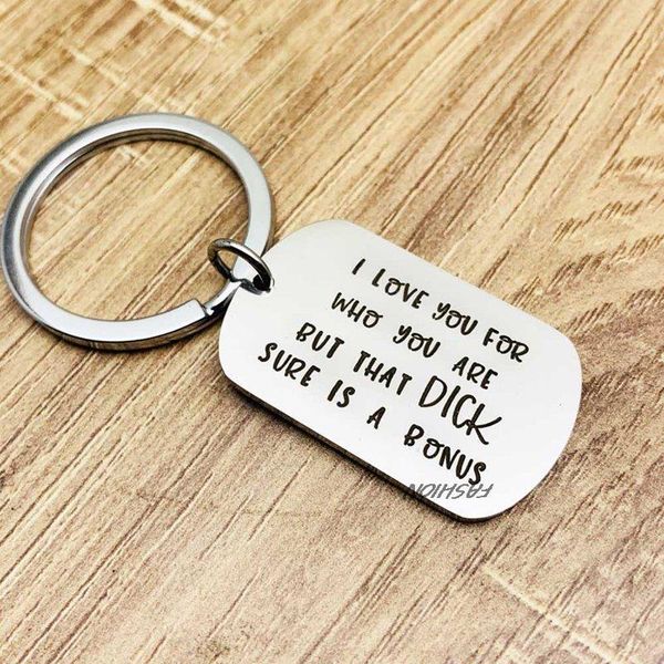 keychains fun i love you for who are but that dick sure is a bonus keychain boyfriend girlfriend husband wife keyring couple gift, Silver
keychains fun i love you for who are but that dick sure is a bonus keychain boyfriend girlfriend husband wife keyring couple gift, Silver