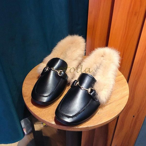 women furry fur slippers leather flip flops luxurious warm plush slides woman fashion mules winter shoes, Black
women furry fur slippers leather flip flops luxurious warm plush slides woman fashion mules winter shoes, Black