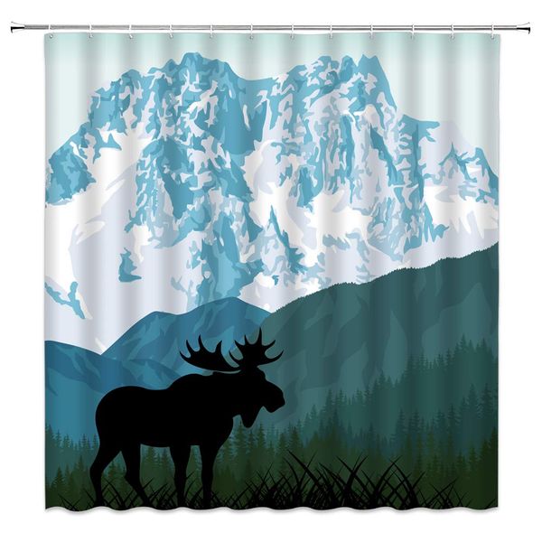 forest elk shower curtain cartoon white snow mountain green jungle animal silhouettes, 70x70 inch polyester fabric bathroom
forest elk shower curtain cartoon white snow mountain green jungle animal silhouettes, 70x70 inch polyester fabric bathroom