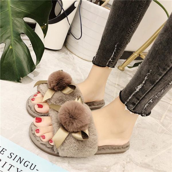 slippers winter fashion women home faux fur warm shoes woman slip on flats bowtie female slides plus size wholesale, Black
slippers winter fashion women home faux fur warm shoes woman slip on flats bowtie female slides plus size wholesale, Black