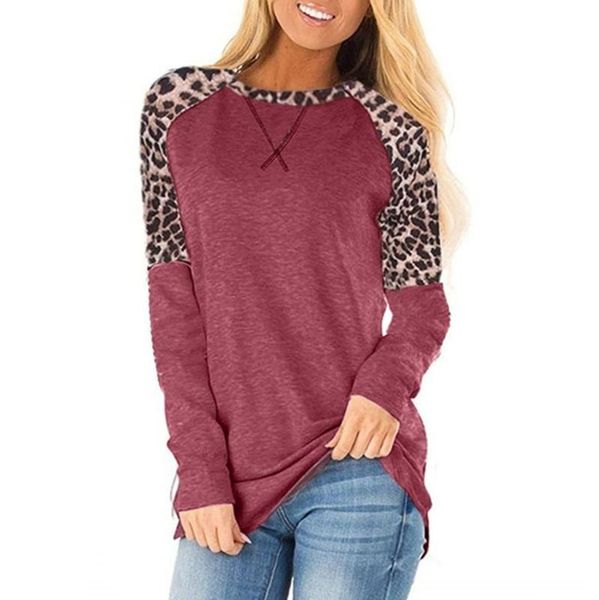 women's blouses & shirts fashion 2021 ladies blouse winter round leopard print stitching casual camisa feminina, White
women's blouses & shirts fashion 2021 ladies blouse winter round leopard print stitching casual camisa feminina, White